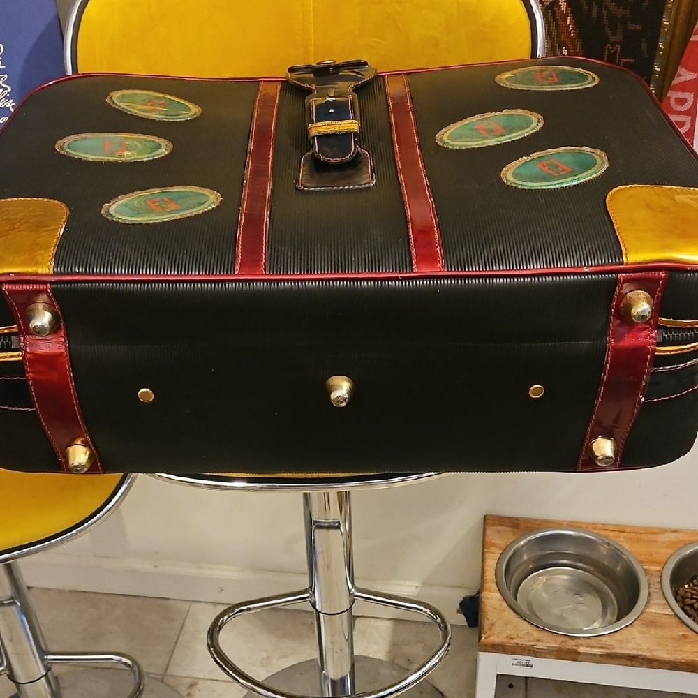 Fendi Black and Red Travel Bag with Blue and Yellow Accents - Picture 12 of 14
